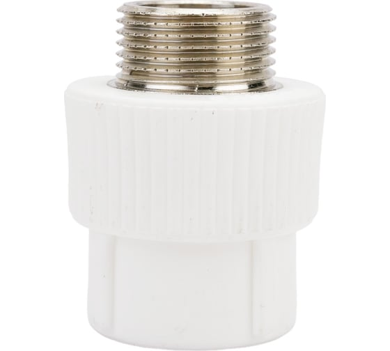 Комбинированная муфта PRO AQUA PP-R НР белая d-25 мм 3/4" PA23014Pb