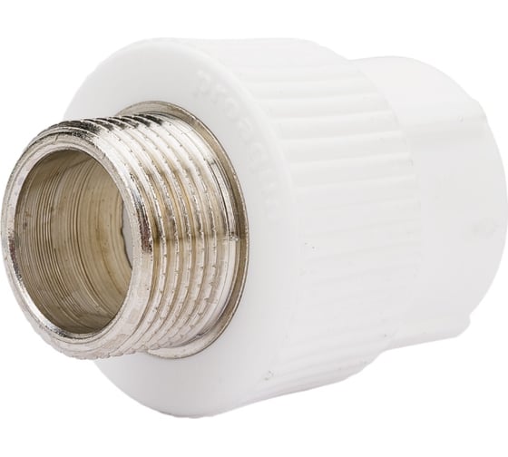 Комбинированная муфта PRO AQUA PP-R НР белая d-25 мм 3/4" PA23014Pb