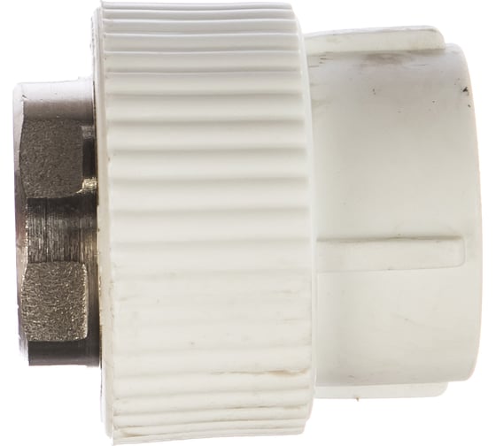 Комбинированная муфта под ключ PRO AQUA PP-R ВР белая d-32 мм 1" PA22518Pb 1