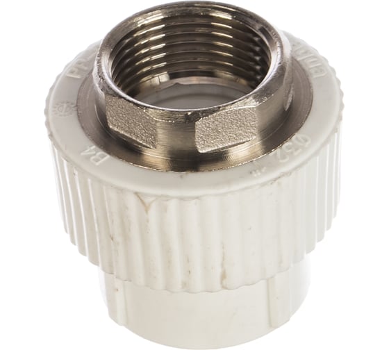 Комбинированная муфта под ключ PRO AQUA PP-R ВР белая d-32 мм 1" PA22518Pb