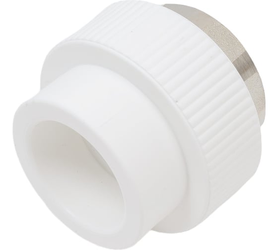Комбинированная муфта под ключ PRO AQUA PP-R ВР белая d-40 мм 1 1/2" PA22521Pb