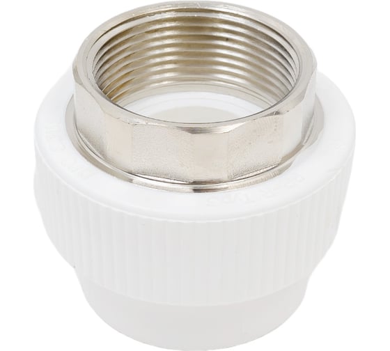 Комбинированная муфта под ключ PRO AQUA PP-R ВР белая d-40 мм 1 1/2" PA22521Pb