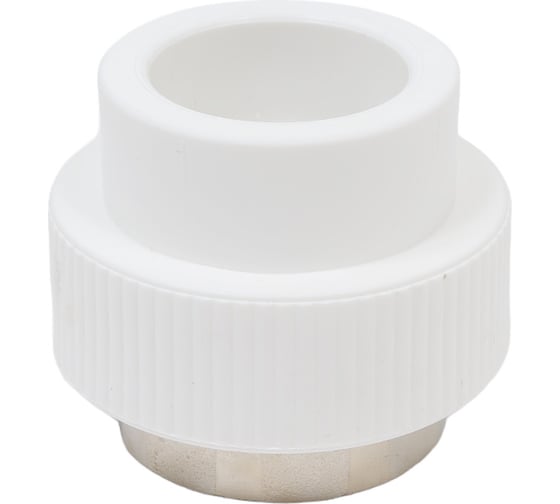 Комбинированная муфта под ключ PRO AQUA PP-R ВР белая d-40 мм 1 1/2" PA22521Pb