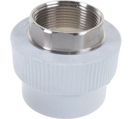 Комбинированная муфта под ключ PRO AQUA PP-R ВР белая d-50 мм 1 1/2" PA22522Pb
