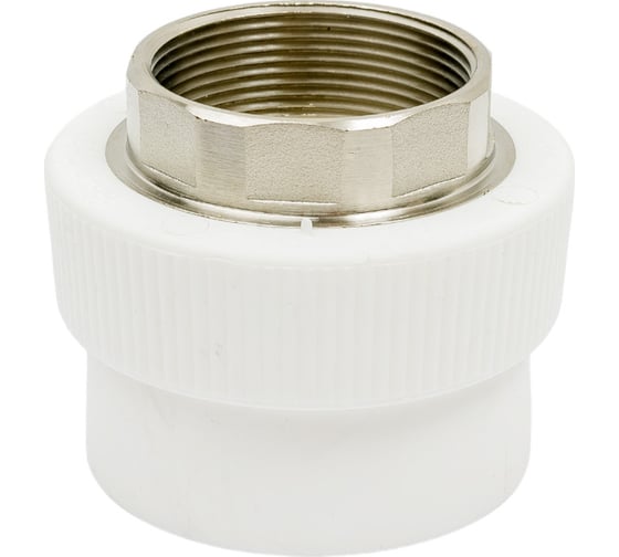 Комбинированная муфта под ключ PRO AQUA PP-R ВР белая d-50 мм 2" PA22523Pb