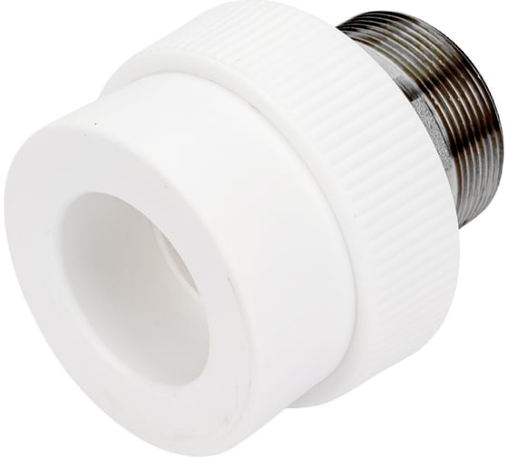 Комбинированная муфта под ключ PRO AQUA PP-R НР белая d-50 мм 2" PA23523Pb