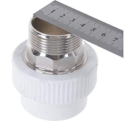 Комбинированная муфта под ключ PRO AQUA PP-R НР белая d-40 мм 1 1/4" PA23520Pb