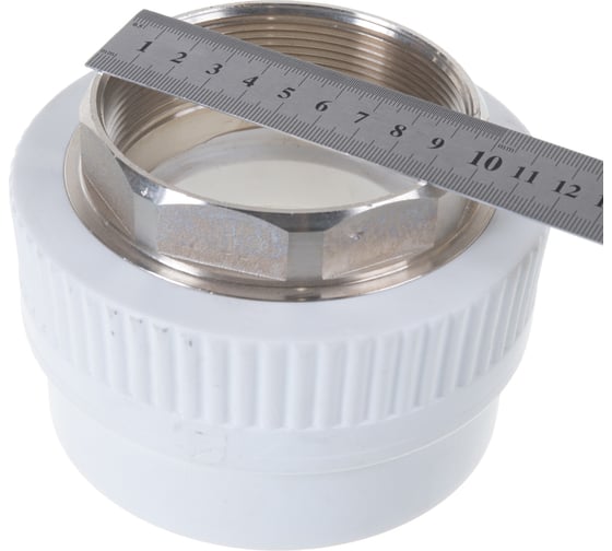 Комбинированная муфта под ключ PRO AQUA PP-R ВР белая d-90 мм 3" PA22528b