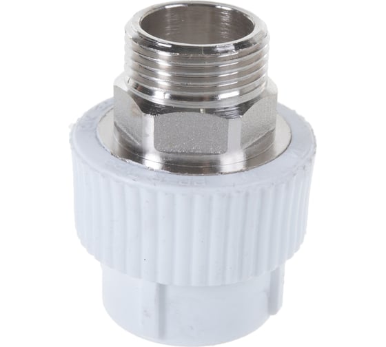 Комбинированная муфта под ключ PRO AQUA PP-R НР белая d-32 мм 1" PA23518Pb