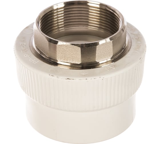 Комбинированная муфта под ключ PRO AQUA PP-R ВР белая d-63 мм 2" PA22524Pb 1