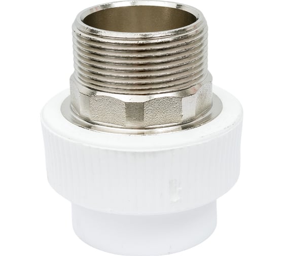 Комбинированная муфта под ключ PRO AQUA PP-R НР белая d-40 мм 1 1/2" PA23521Pb