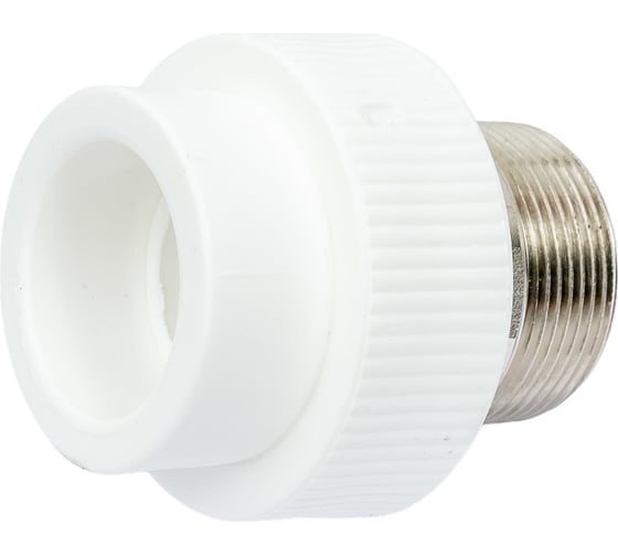 Комбинированная муфта под ключ PRO AQUA PP-R НР белая d-40 мм 1 1/2" PA23521Pb