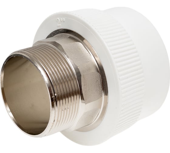 Комбинированная муфта под ключ PRO AQUA PP-R НР белая d-63 мм 2" PA23524Pb