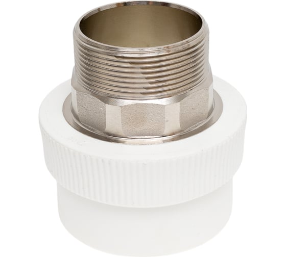 Комбинированная муфта под ключ PRO AQUA PP-R НР белая d-63 мм 2" PA23524Pb