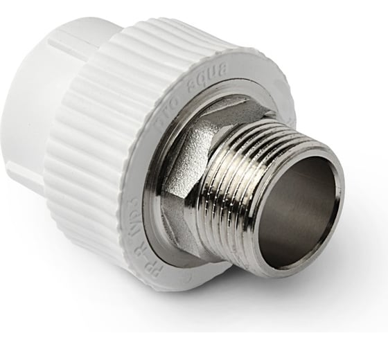 Комбинированная муфта под ключ PRO AQUA PP-R НР белая d-90 мм 3" PA23528b 1