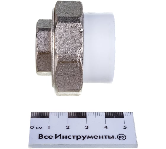 Комбинированная разъемная муфта (американка) PRO AQUA PP-R ВР белая d-32 мм 3/4" PA20016b