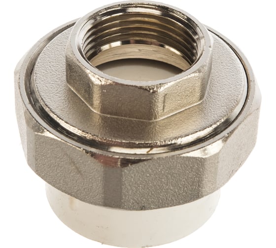 Комбинированная разъемная муфта (американка) PRO AQUA PP-R ВР белая d-32 мм 3/4" PA20016b