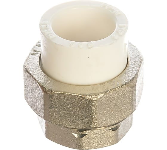 Комбинированная разъемная муфта (американка) PRO AQUA PP-R ВР белая d-20 мм 3/4" PA20010b 1