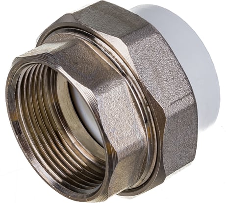 Комбинированная разъемная муфта (американка) PRO AQUA PP-R ВР белая d-40 мм 1 1/2" PA20021b