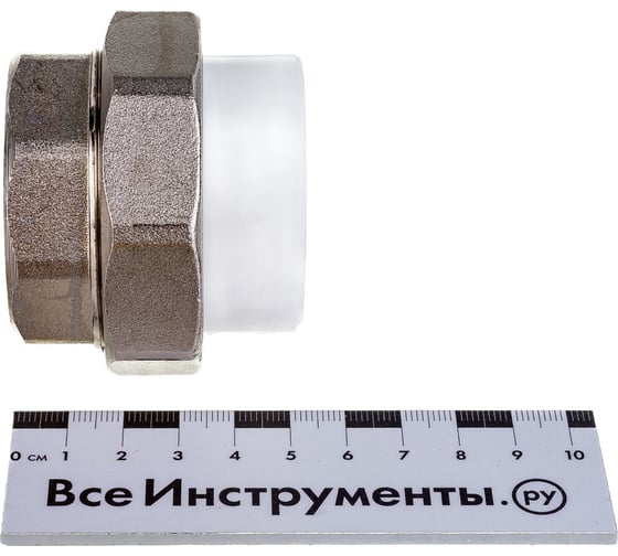 Комбинированная разъемная муфта (американка) PRO AQUA PP-R ВР белая d-40 мм 1 1/2" PA20021b