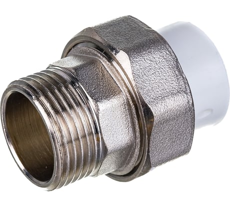 Комбинированная разъемная муфта (американка) PRO AQUA PP-R НР белая d-20 мм 3/4" PA21010b