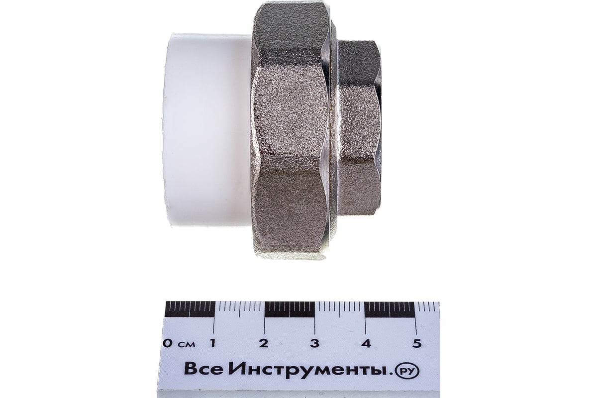 Комбинированная разъемная муфта (американка) PRO AQUA PP-R ВР белая d ...