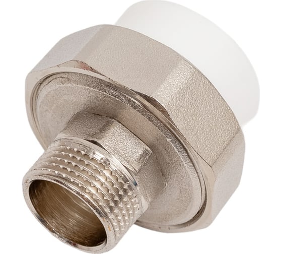 Комбинированная разъемная муфта (американка) PRO AQUA PP-R НР белая d-32 мм 3/4" PA21016b