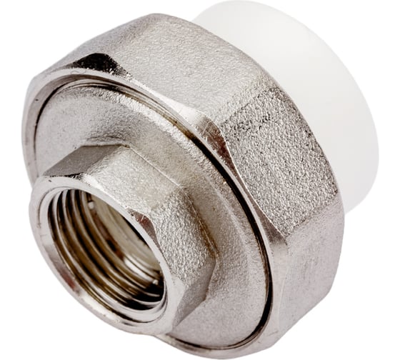 Комбинированная разъемная муфта (американка) PRO AQUA PP-R ВР белая d-25 мм 1/2" PA20012b
