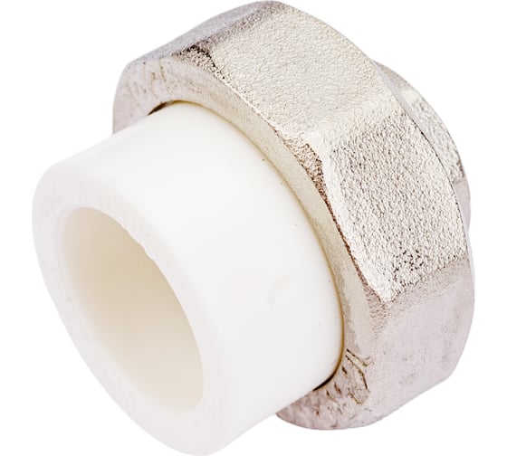 Комбинированная разъемная муфта (американка) PRO AQUA PP-R ВР белая d-25 мм 1/2" PA20012b