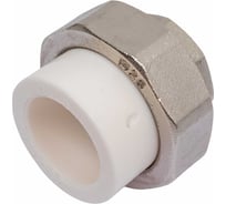 Комбинированная разъемная муфта (американка) PRO AQUA PP-R ВР белая d-25 мм 3/4" PA20014b