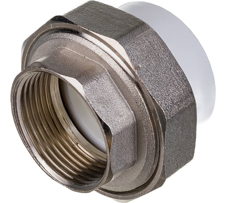 Комбинированная разъемная муфта (американка) PRO AQUA PP-R ВР белая d-40 мм 1 1/4" PA20020b