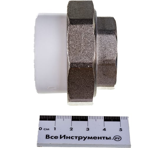 Комбинированная разъемная муфта (американка) PRO AQUA PP-R ВР белая d-40 мм 1 1/4" PA20020b