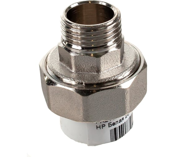 Комбинированная разъемная муфта (американка) PRO AQUA PP-R НР белая d-20 мм 1/2", 25 шт. PA21508