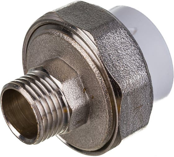 Комбинированная разъемная муфта (американка) PRO AQUA PP-R НР белая d-25 мм 1/2" PA21012b