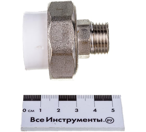 Комбинированная разъемная муфта (американка) PRO AQUA PP-R НР белая d-25 мм 1/2" PA21012b