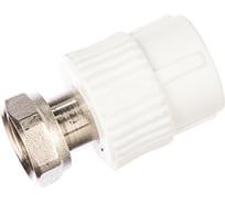 Муфта с накидной гайкой PRO AQUA PP-R белая d-20 мм 1/2" PA29008b
