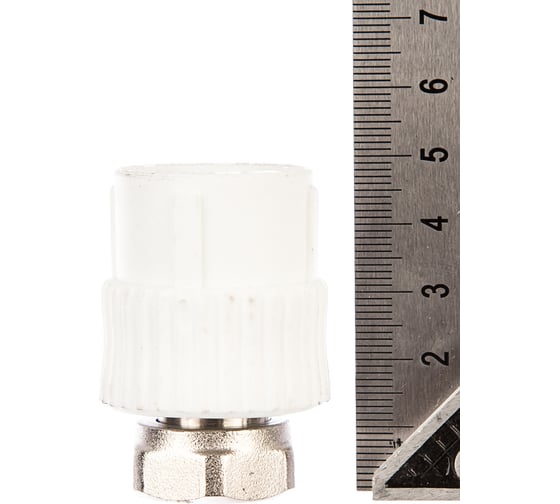 Муфта с накидной гайкой PRO AQUA PP-R белая d-20 мм 1/2" PA29008b