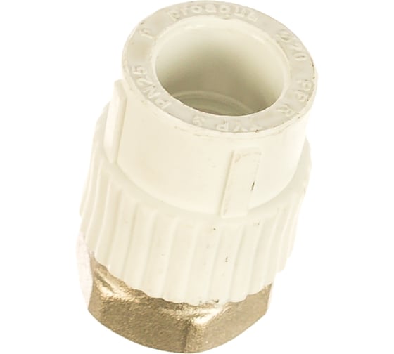 Муфта с накидной гайкой PRO AQUA PP-R белая d-20 мм 3/4" PA29010b
