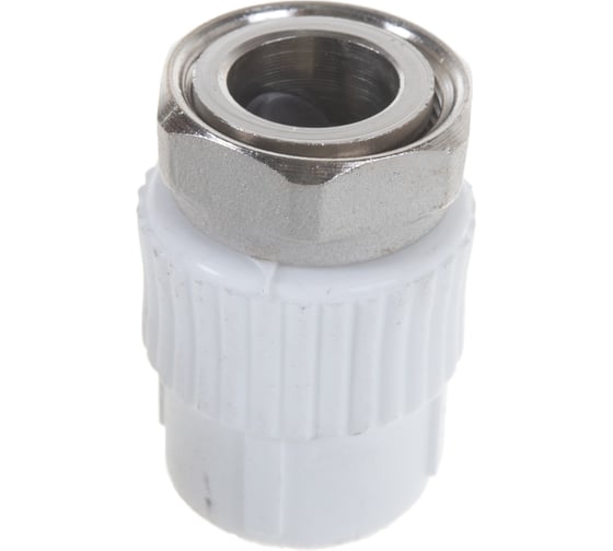 Муфта с накидной гайкой PRO AQUA PP-R белая d-20 мм 3/4" PA29010b