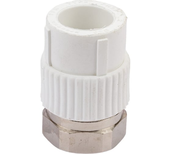 Муфта с накидной гайкой PRO AQUA PP-R белая d-25 мм 1" PA29015b