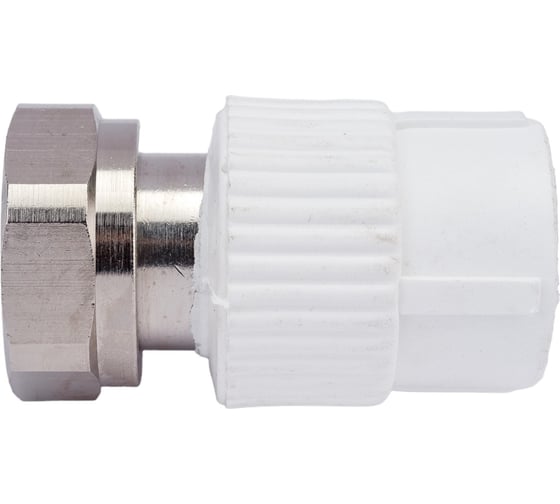 Муфта с накидной гайкой PRO AQUA PP-R белая d-25 мм 1" PA29015b