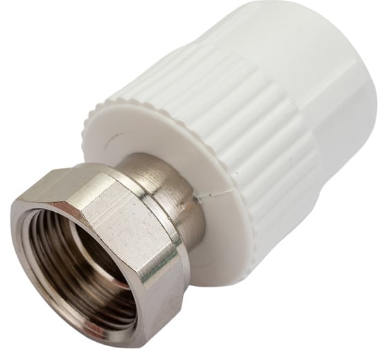 Муфта с накидной гайкой PRO AQUA PP-R белая d-25 мм 3/4" PA29014b