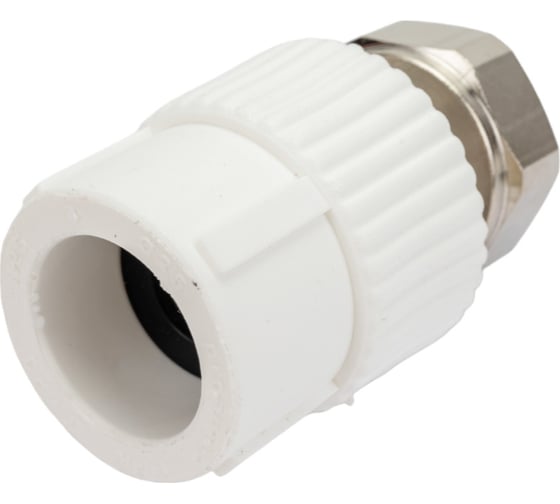 Муфта с накидной гайкой PRO AQUA PP-R белая d-25 мм 3/4" PA29014b