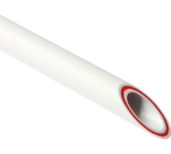 Армированная стекловолокном труба PRO AQUA PP-R RUBIS SDR 7.4 Белая 4 м d-20 мм PA35008P 1