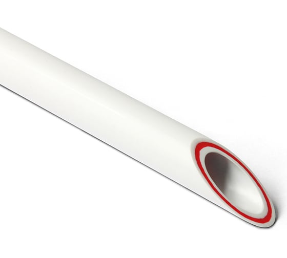 Армированная стекловолокном труба PRO AQUA PP-R RUBIS SDR 7.4 Белая 4 м d-40 мм PA35014P