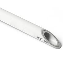 Труба армированная фольгой в центре PRO AQUA PP-R DUO SDR 6 Белая d-75 мм 4 м PA39020