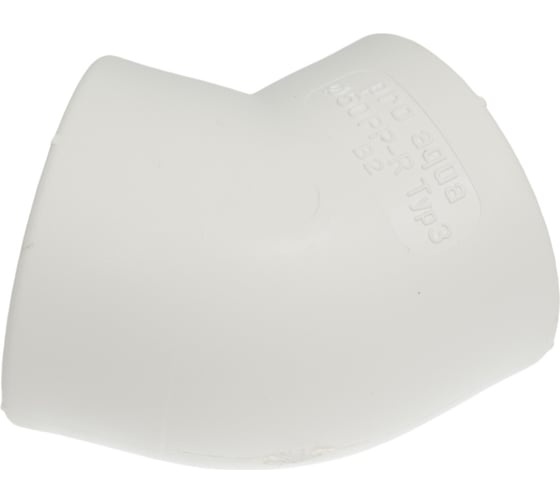 Угольник PRO AQUA PP-R 45 градусов белый 50 мм PA13516Pb