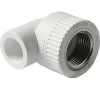 Комбинированный угольник PRO AQUA PP-R ВР белый, 20 мм, 1/2" PA26008Pb