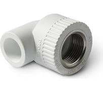 Комбинированный угольник PRO AQUA PP-R ВР белый, 32 мм, 1/2" PA26015b