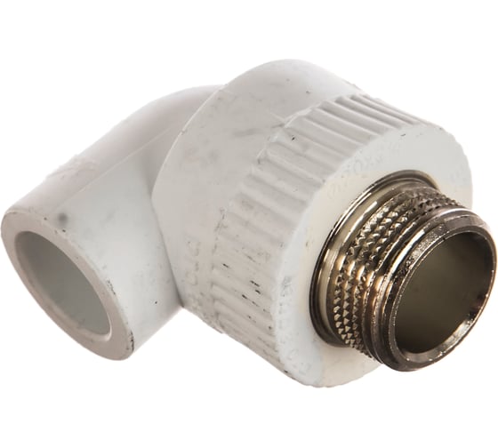 Комбинированный угольник PRO AQUA PP-R НР белый, 20 мм, 3/4" PA27010Pb
